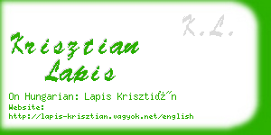 krisztian lapis business card